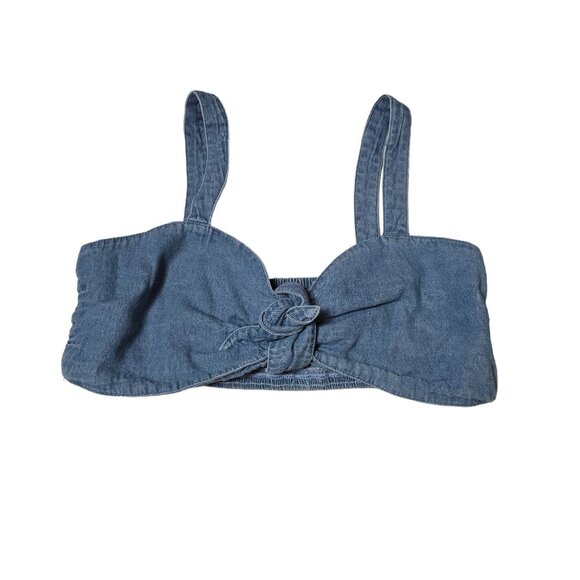 American Eagle Outfitters Tops - American Eagle Outfitters Denim Bralette  Size L Excellent Used Condition‎